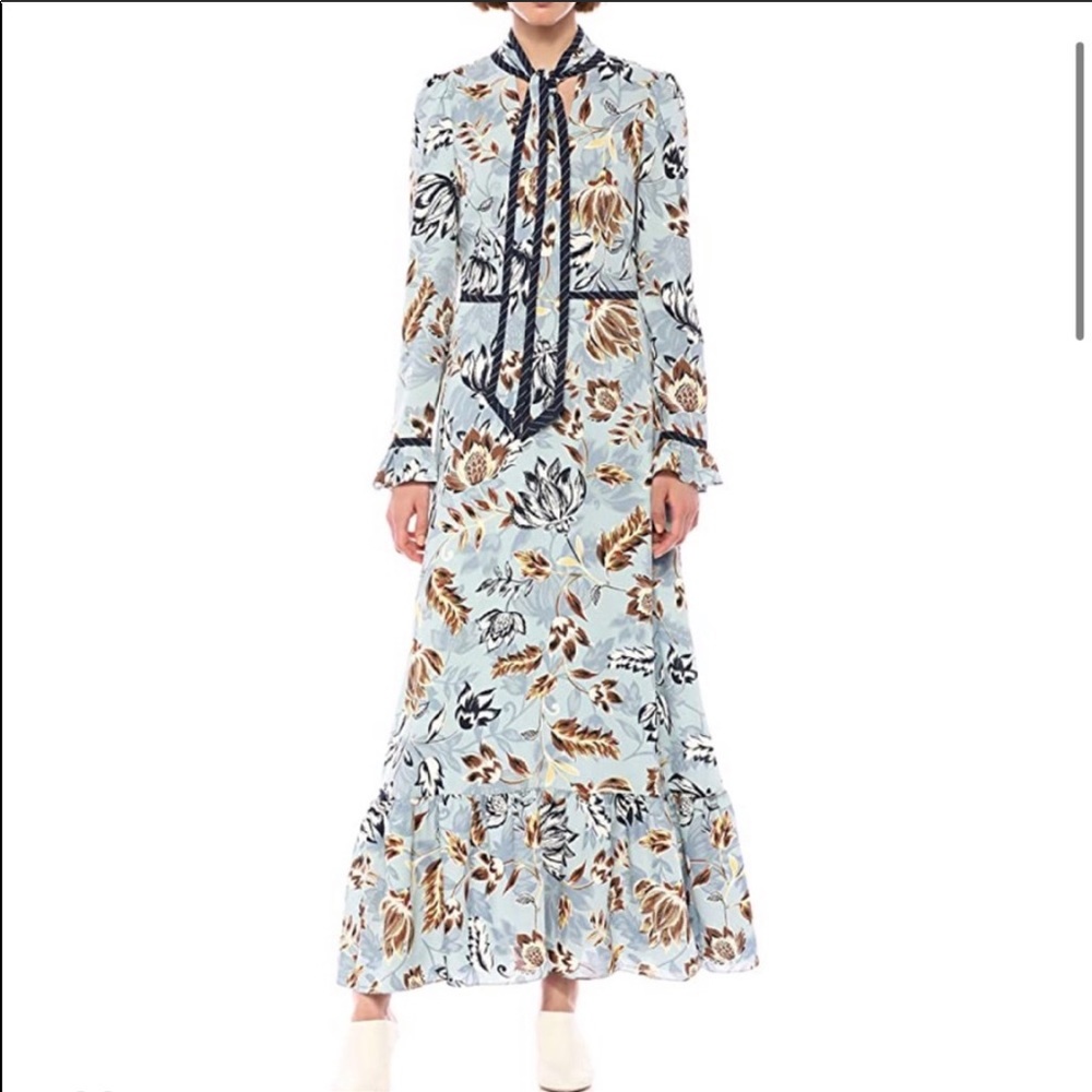 BCBGMaxAzria Dress Maxi Blue Liberty Dress